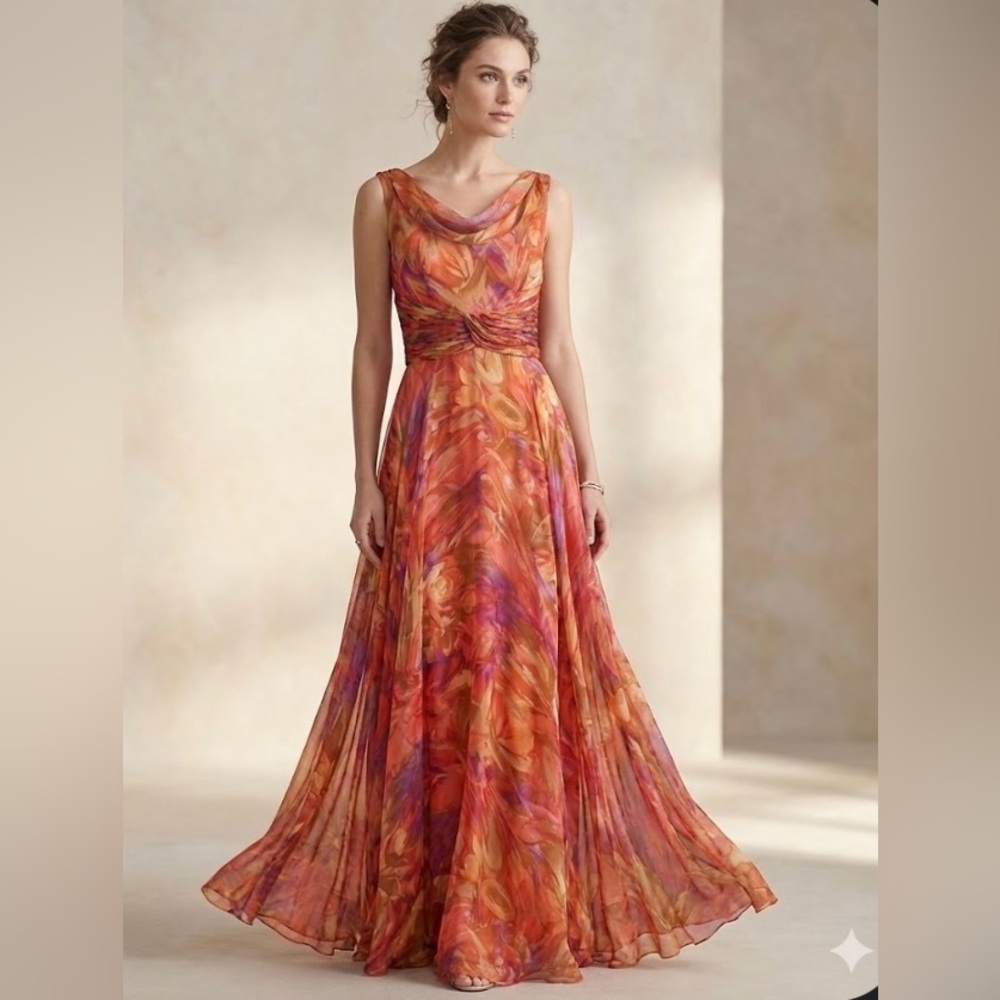 Stanley Korshak Vintage 60’s Silk Gown